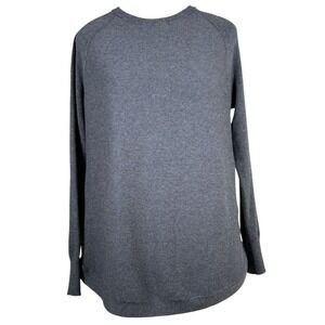 Athleta Ribbed Knit Crewneck Sweater Casual Athletic Loungewear XS‎ Gray